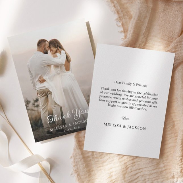 Tarjeta de agradecimiento para Boda fotográfico mo (Subido por el creador)