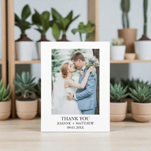 Tarjeta de agradecimiento para Boda fotográfico mo