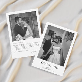 Tarjeta de agradecimiento para Boda fotográfico mo