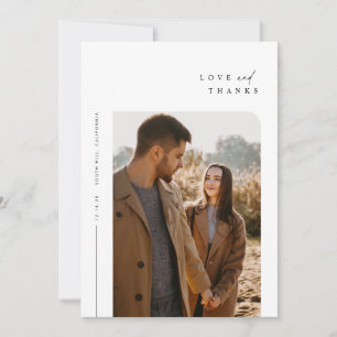Tarjeta de agradecimiento para Boda fotográfico mo