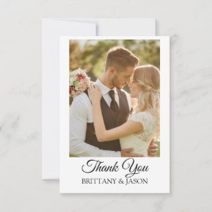 Tarjeta de agradecimiento para Boda fotográfico mo