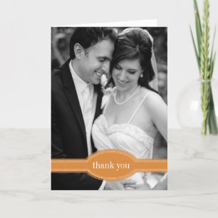 Tarjeta de agradecimiento para Boda, Naranja