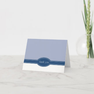 Tarjeta de agradecimiento para boda o fiesta, azul