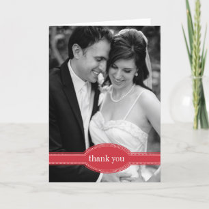 Tarjeta de agradecimiento para Boda, rojo