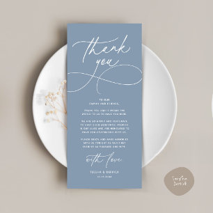 Tarjeta de agradecimiento para boda romántica mode