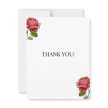 Tarjeta de agradecimiento para boda romántica Rosa