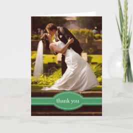 Tarjeta de agradecimiento para Boda, verde