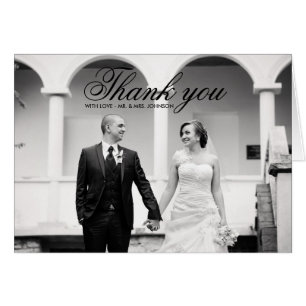 Tarjeta de agradecimiento para Bodas de fotografía