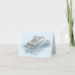 Tarjeta de agradecimiento para bodas en la playa