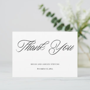Tarjeta de agradecimiento para Bodas modernos y se