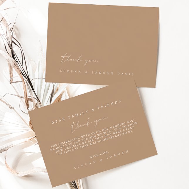 Tarjeta de agradecimiento para Bodas modernos y se (Subido por el creador)