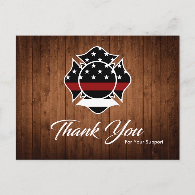 Tarjeta de agradecimiento para bomberos (Anverso)