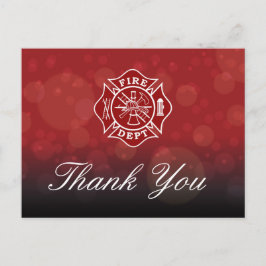 Tarjeta de agradecimiento para bomberos