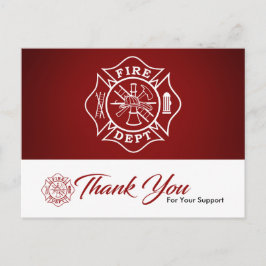 Tarjeta de agradecimiento para bomberos