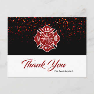 Tarjeta de agradecimiento para bomberos