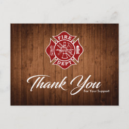Tarjeta de agradecimiento para bomberos