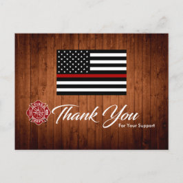 Tarjeta de agradecimiento para bomberos