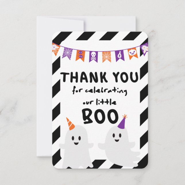Tarjeta de agradecimiento para boo de Halloween (Anverso)
