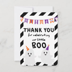 Tarjeta de agradecimiento para boo de Halloween