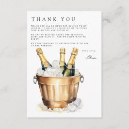 Tarjeta de agradecimiento para Brunch & Bubbly Bri