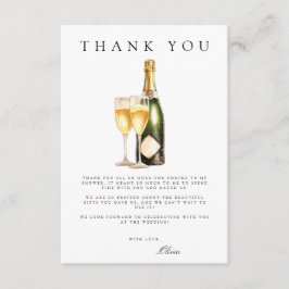 Tarjeta de agradecimiento para Brunch & Bubbly Bri
