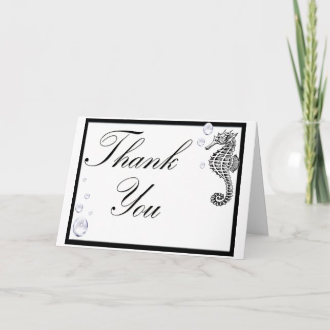 Tarjeta de agradecimiento para Caballos de Mar (Anverso)