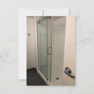 Tarjeta de agradecimiento para cabina de ducha de