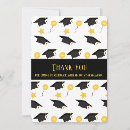 Tarjeta De Agradecimiento Para Celebrar Mi Patrón De Gorra De Graduado