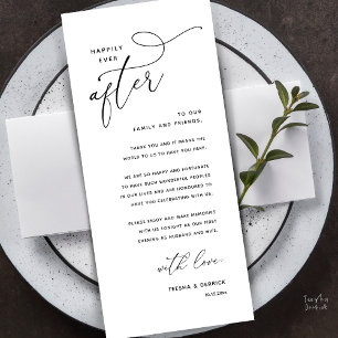Tarjeta de agradecimiento para cena de boda Felice
