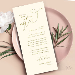 Tarjeta de agradecimiento para cena de boda Felice