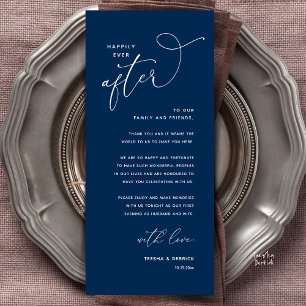 Tarjeta de agradecimiento para cena de boda Felice