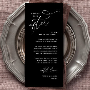 Tarjeta de agradecimiento para cena de boda Felice