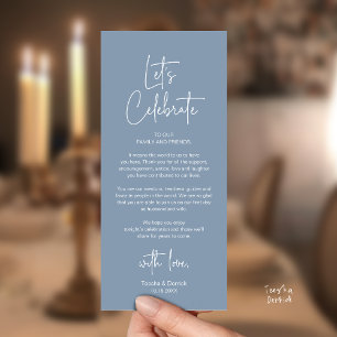 Tarjeta de agradecimiento para cena de recepción d