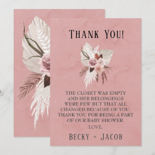 Tarjeta de agradecimiento para Chica Floral Tropic