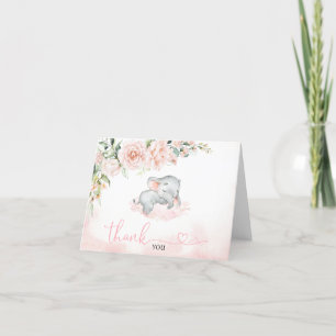 Tarjeta de agradecimiento para chica Rubor Elephan