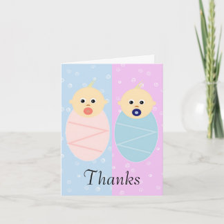 Tarjeta de agradecimiento para Chicas y niños geme