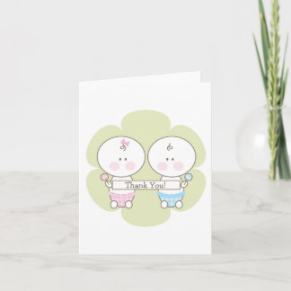 Tarjeta de agradecimiento para Chicas y niños geme
