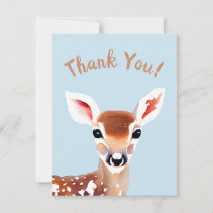 tarjeta de agradecimiento para ciervos de bosque