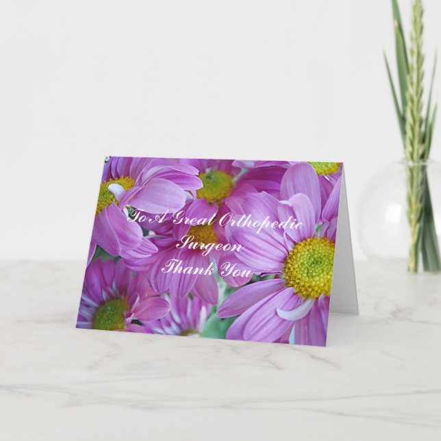 Tarjeta de agradecimiento para cirujano ortopédico (Anverso)