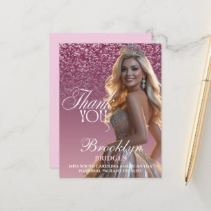 Tarjeta de agradecimiento para concurso - Foto con