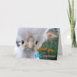 Tarjeta de agradecimiento para consumo de huevos