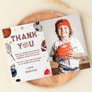 Tarjeta de agradecimiento para cumpleaños de Boy S