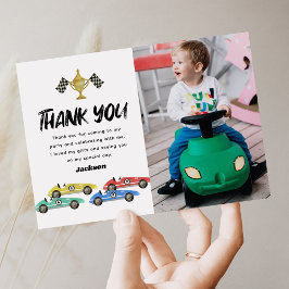 Tarjeta de agradecimiento para cumpleaños de coche