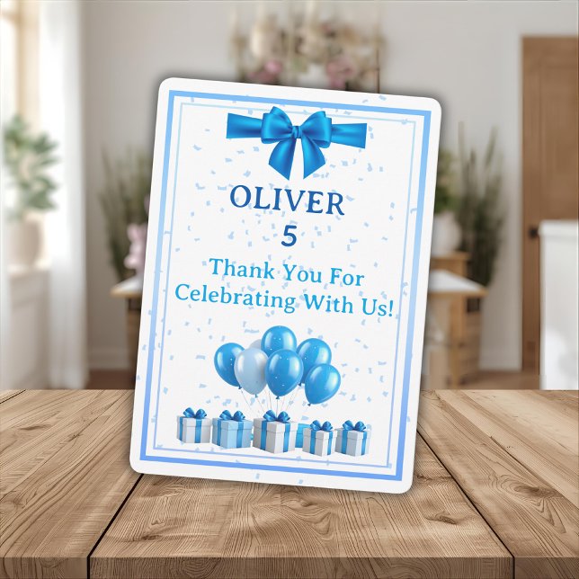 Tarjeta de agradecimiento para cumpleaños de niños (Subido por el creador)