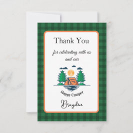 Tarjeta de agradecimiento para cumpleaños de niños