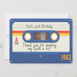 Tarjeta de agradecimiento para cumpleaños número 8