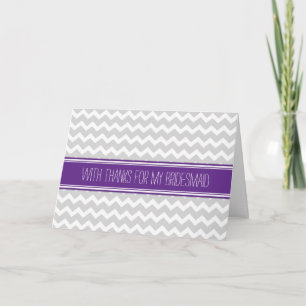 Tarjeta de agradecimiento para dama de honor Chevr