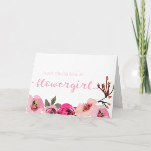 Tarjeta de agradecimiento para dama de honor con f