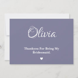 Tarjeta de agradecimiento para dama de honor de la
