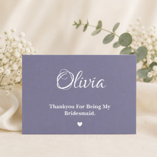Tarjeta de agradecimiento para dama de honor de la